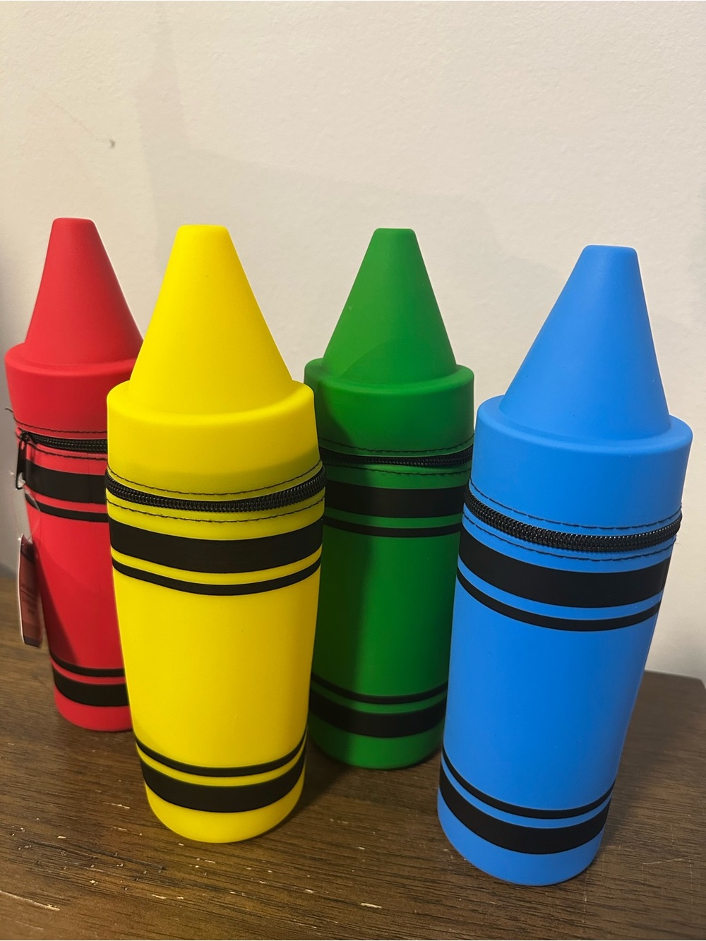 Crayon-Shaped Pencil Case Set